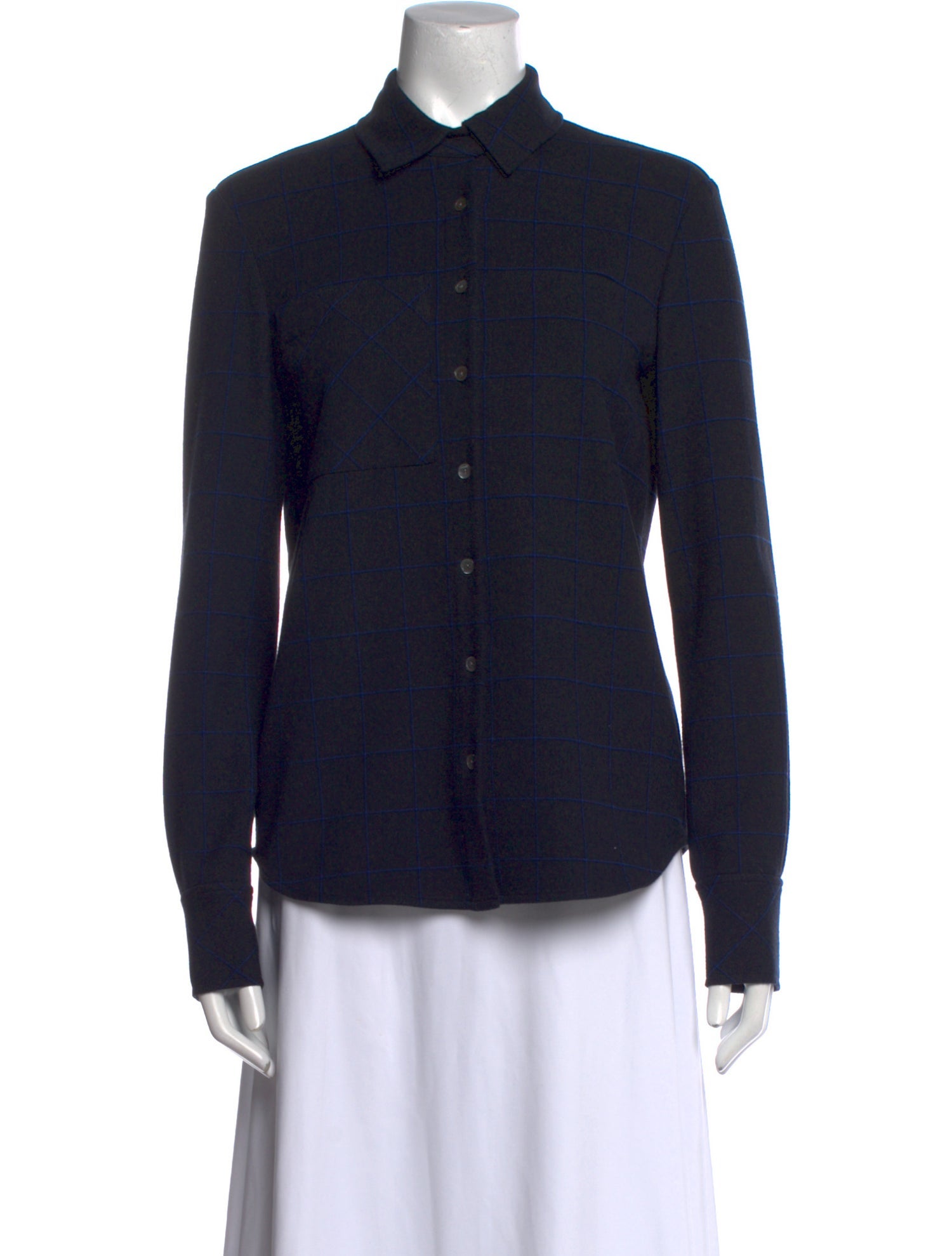 Derek Lam 10 Crosby Long Sleeve Button-Up Top