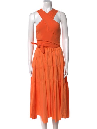 Derek Lam 10 Crosby V-Neck Long Dress
