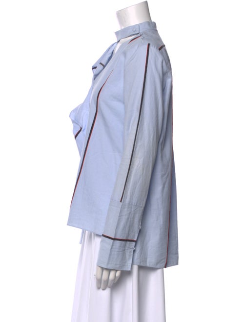 Derek Lam 10 Crosby Mock Neck Long Sleeve Blouse