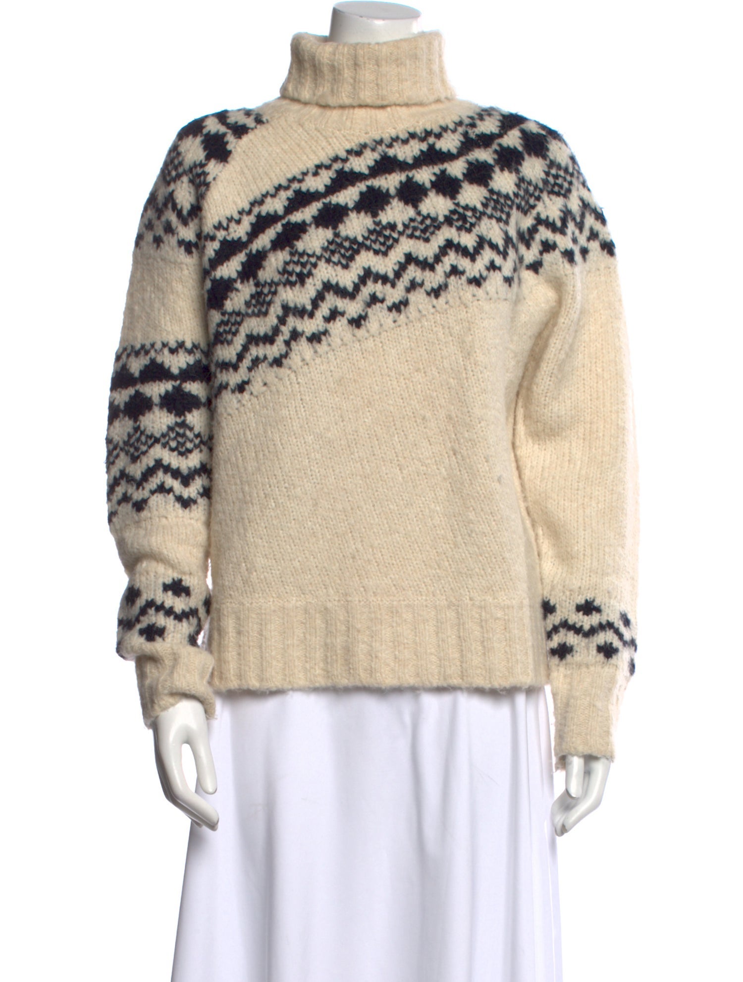 Derek Lam 10 Crosby Printed Turtleneck Sweater