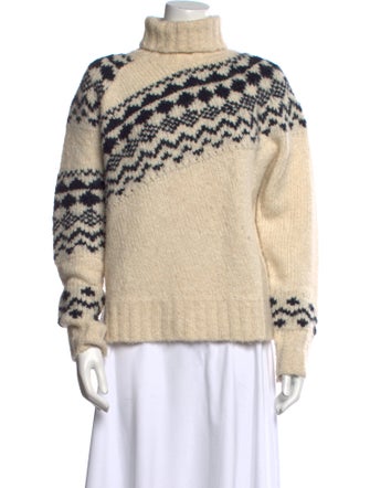 Derek Lam 10 Crosby Printed Turtleneck Sweater