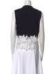 Derek Lam 10 Crosby Lace Pattern Crew Neck Crop Top