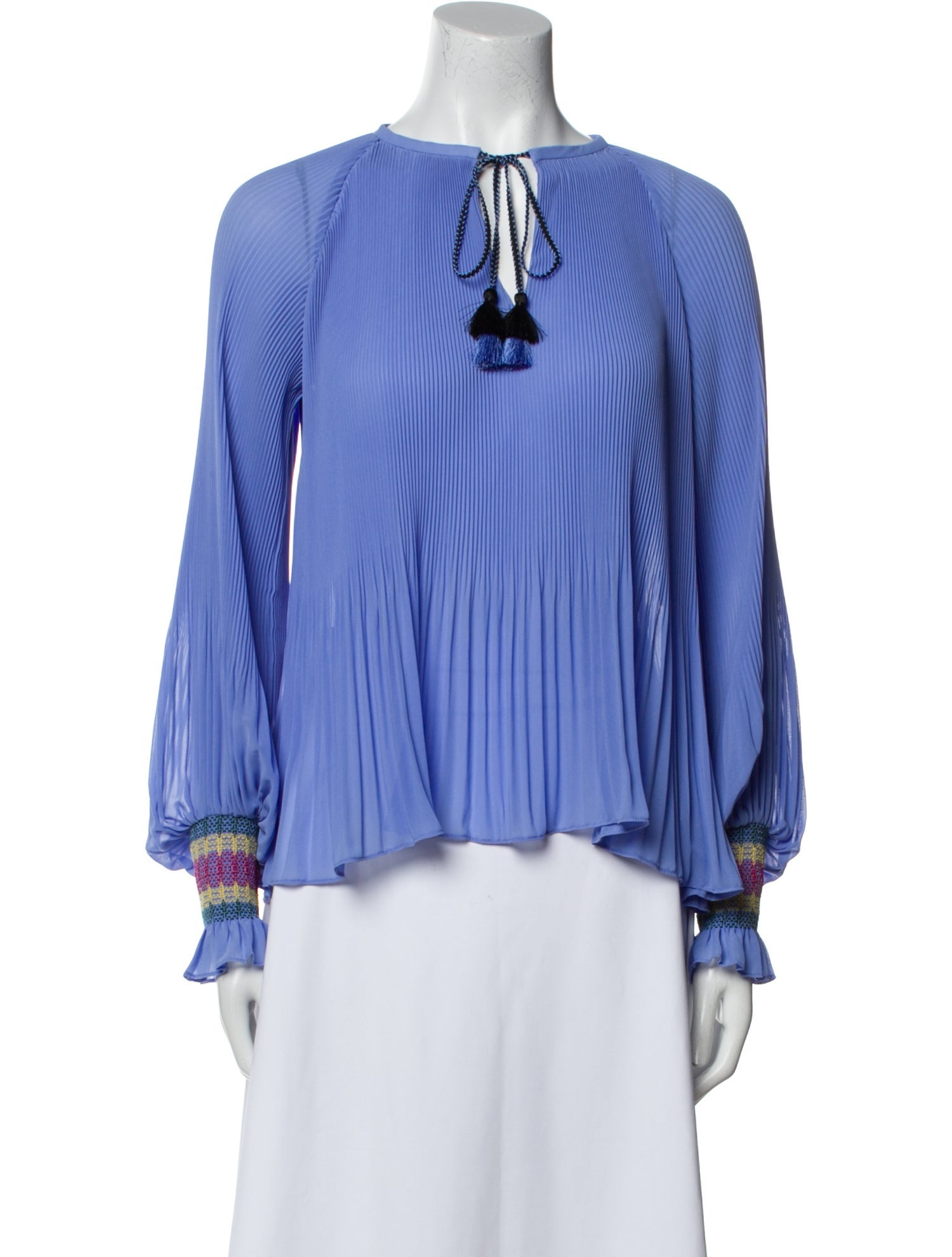 Derek Lam 10 Crosby Tie Neck Long Sleeve Blouse