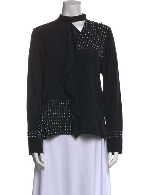 Derek Lam 10 Crosby Silk Mock Neck Blouse