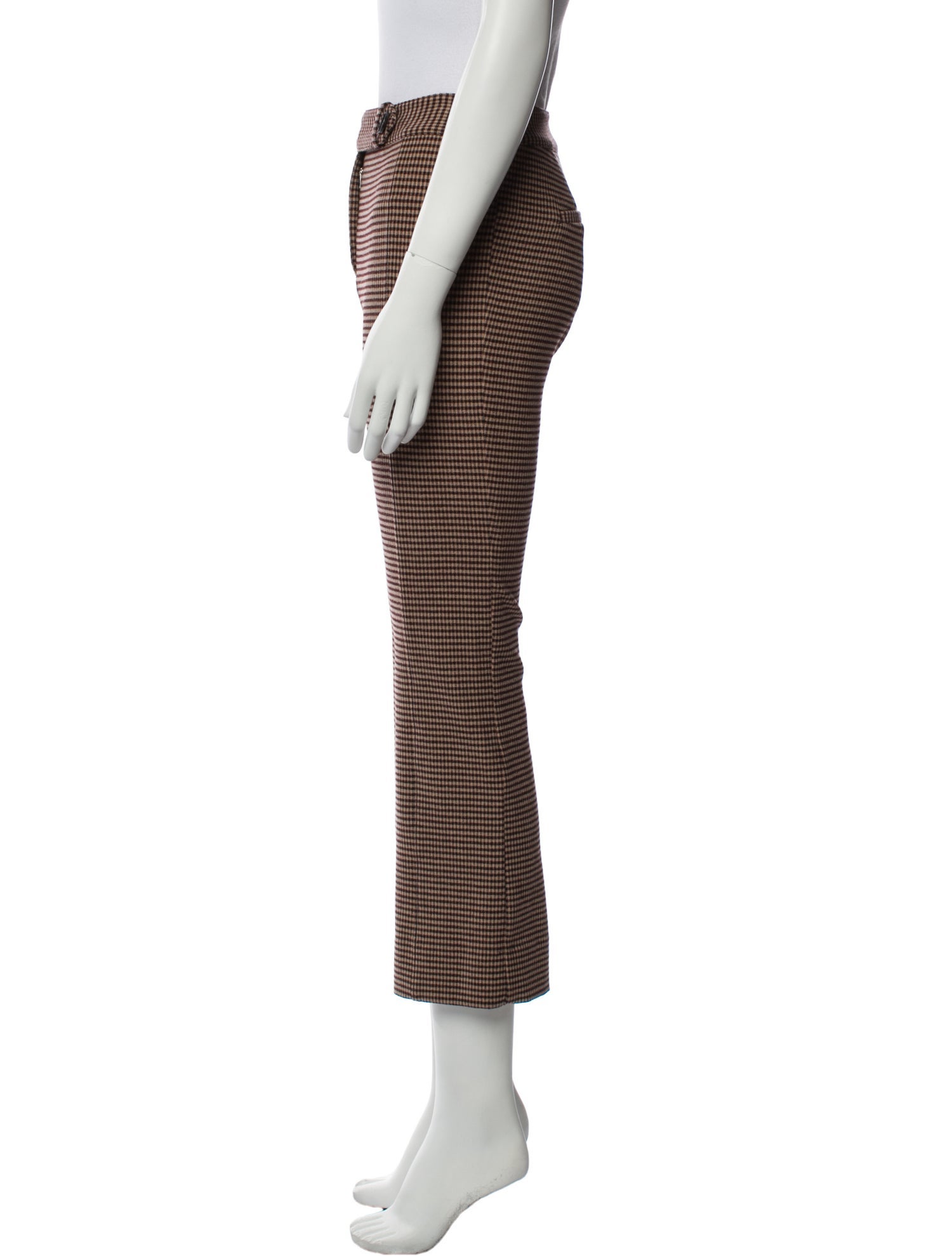 Derek Lam 10 Crosby Plaid Print Straight Leg Pants