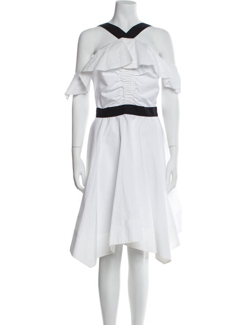 Derek Lam 10 Crosby Off-The-Shoulder Knee-Length Dress