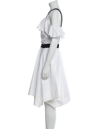 Derek Lam 10 Crosby Off-The-Shoulder Knee-Length Dress