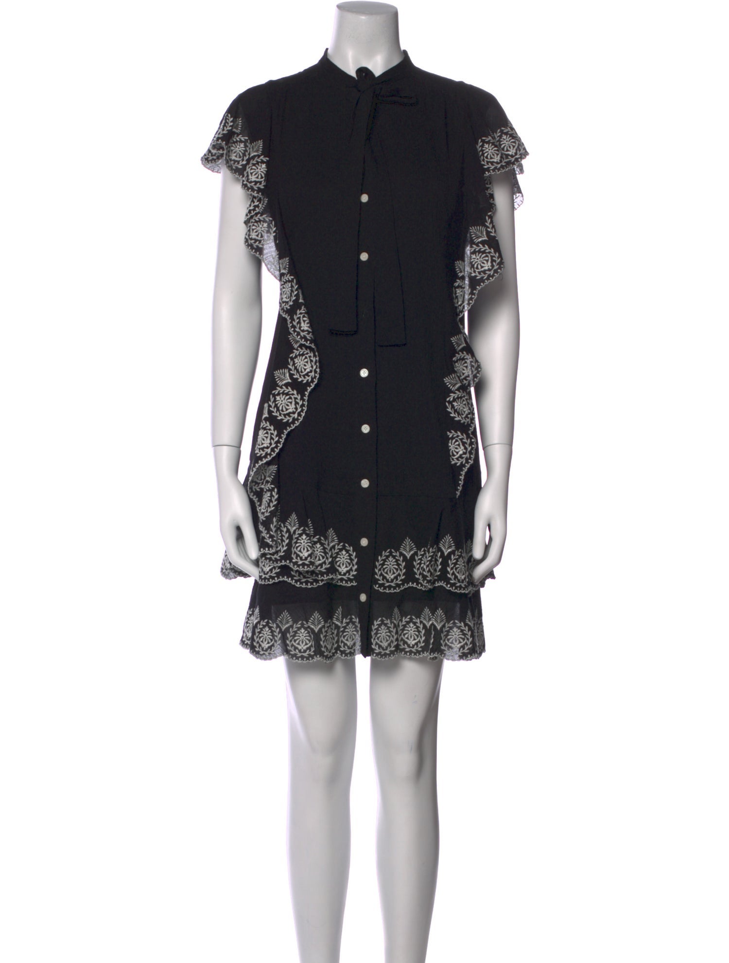 Derek Lam 10 Crosby Mock Neck Mini Dress