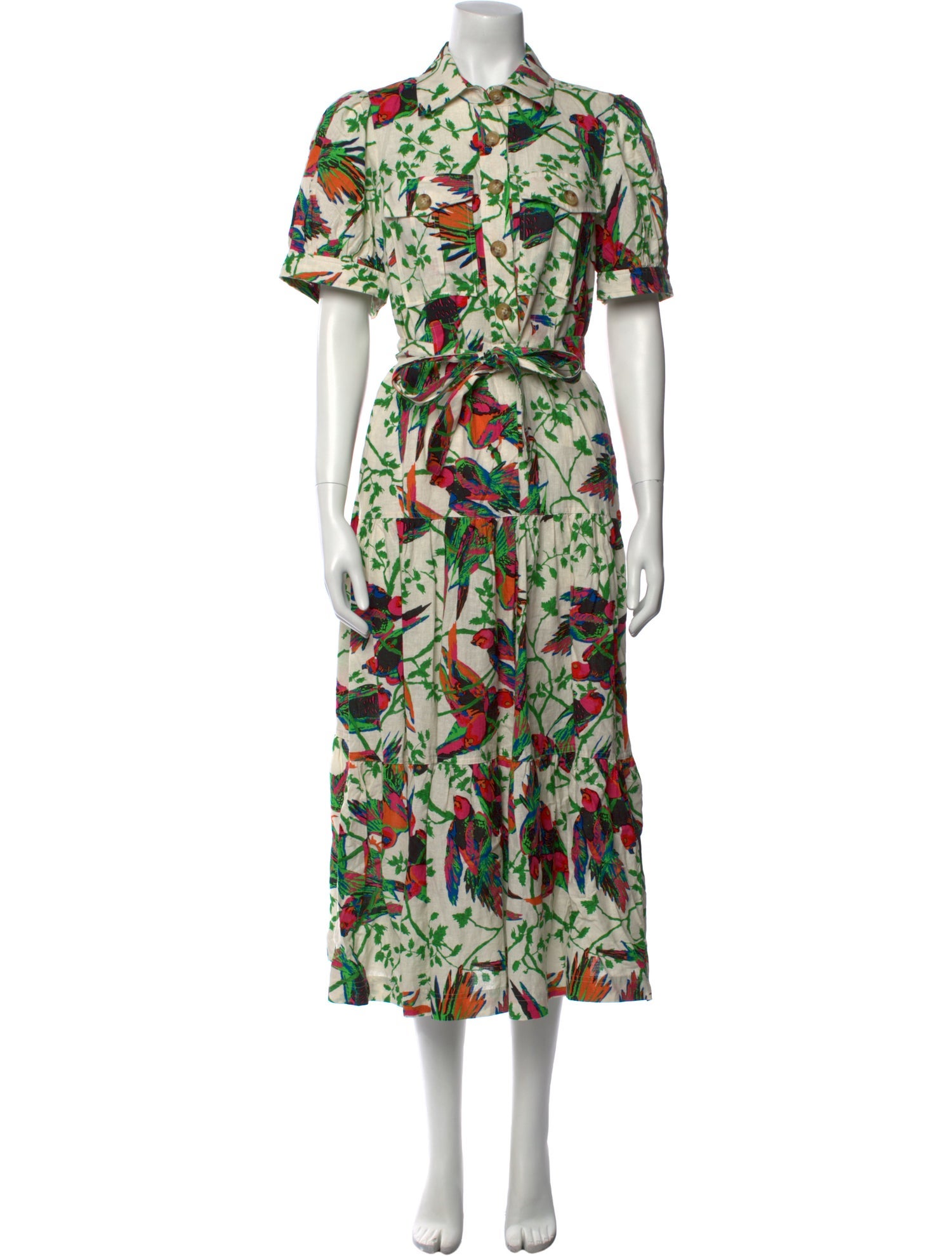 Derek Lam 10 Crosby Floral Print Long Dress