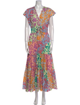 Derek Lam 10 Crosby Printed Long Dress