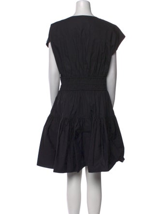 Derek Lam 10 Crosby V-Neck Knee-Length Dress