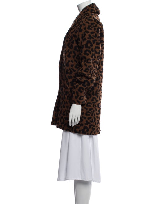 Derek Lam 10 Crosby Wool Animal Print Faux Fur Coat