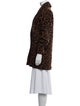 Derek Lam 10 Crosby Wool Animal Print Faux Fur Coat