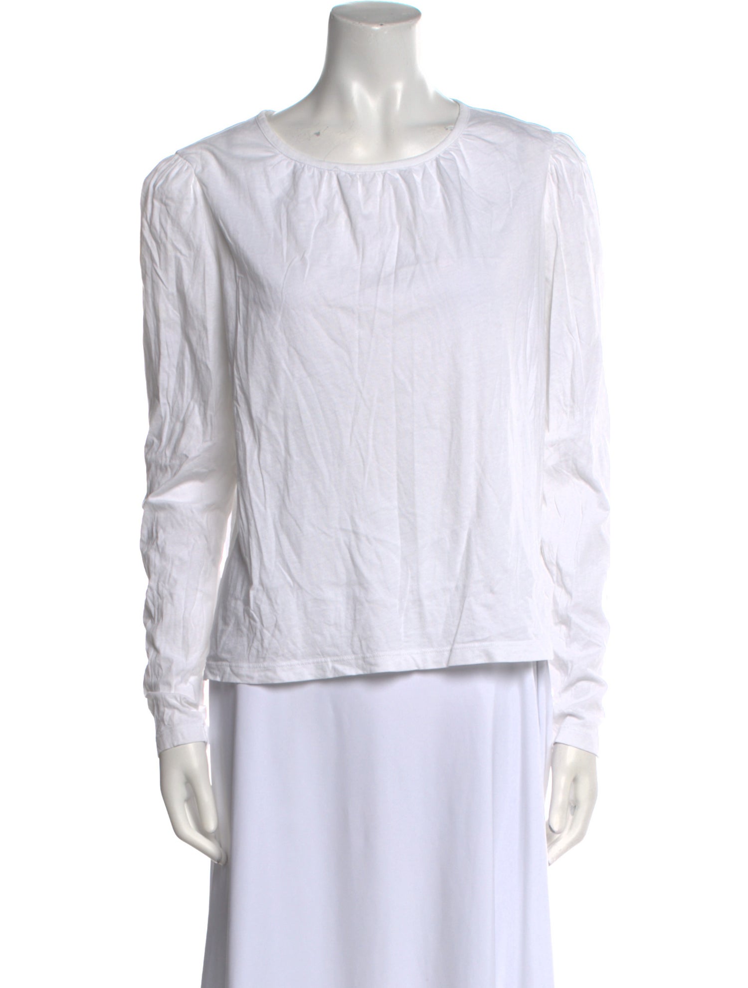 Derek Lam 10 Crosby Bateau Neckline Long Sleeve Blouse