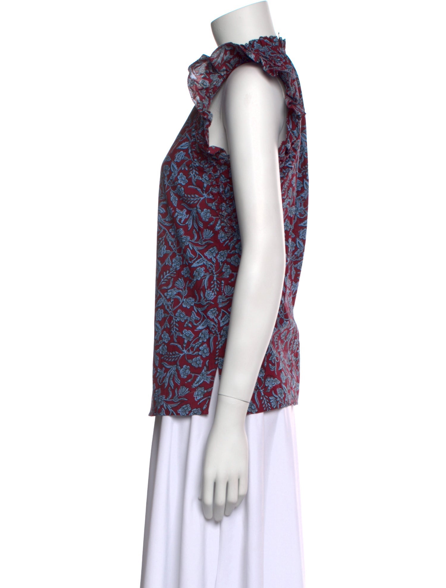 Derek Lam 10 Crosby Floral Print V-Neck Blouse