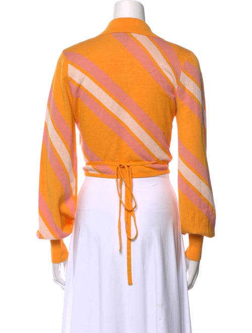 Derek Lam 10 Crosby Striped V-Neck Crop Top