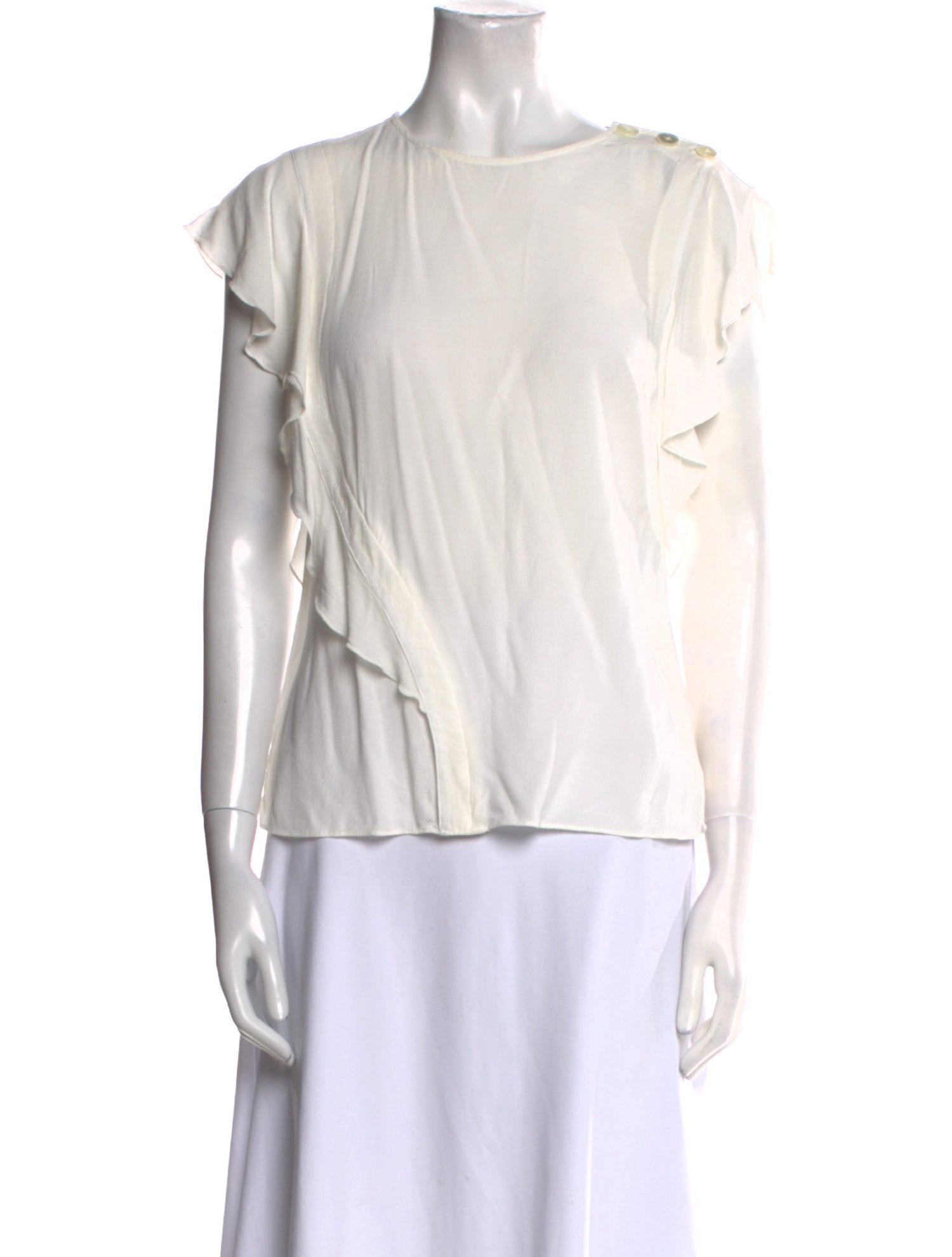 Derek Lam 10 Crosby Crew Neck Short Sleeve Blouse