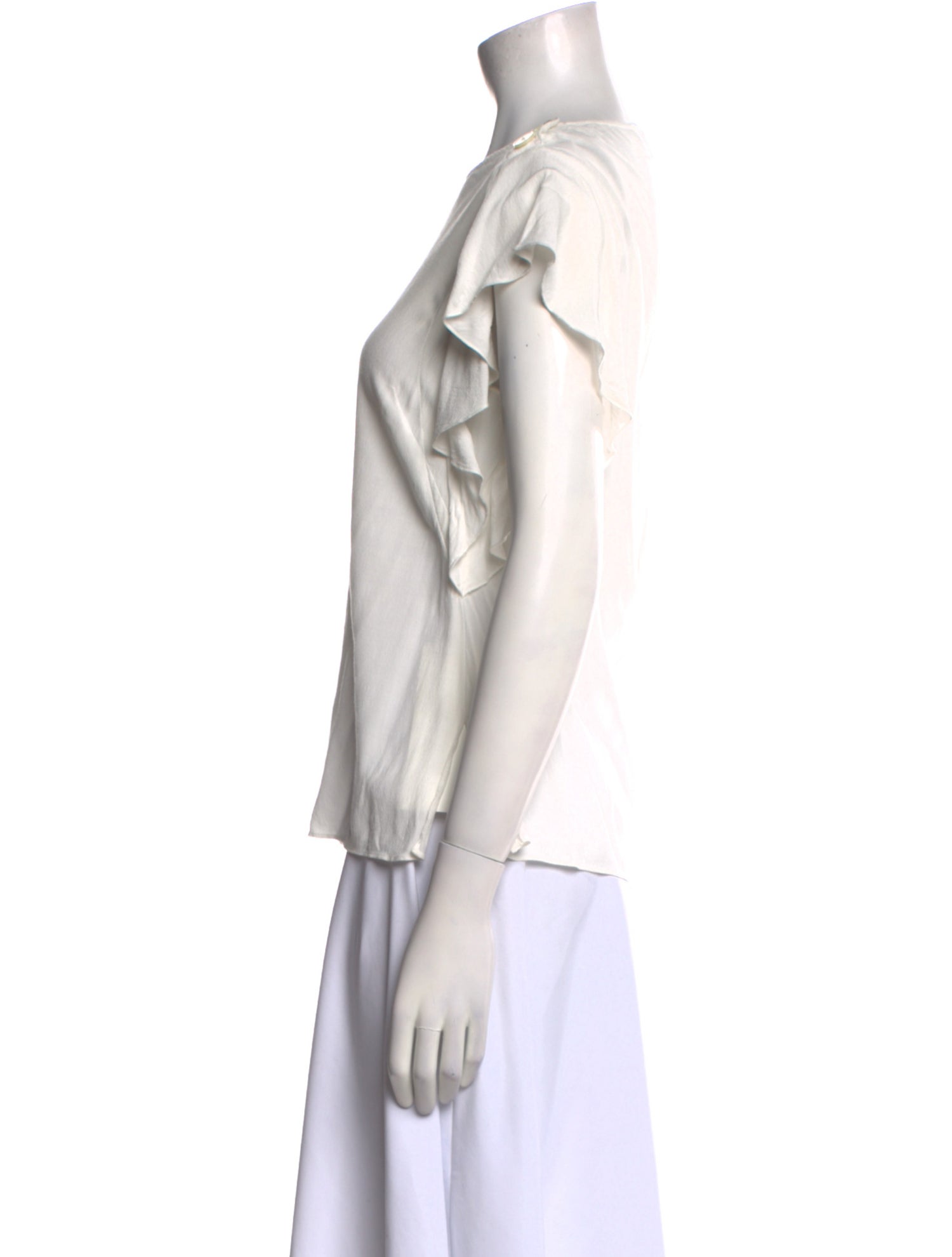 Derek Lam 10 Crosby Crew Neck Short Sleeve Blouse