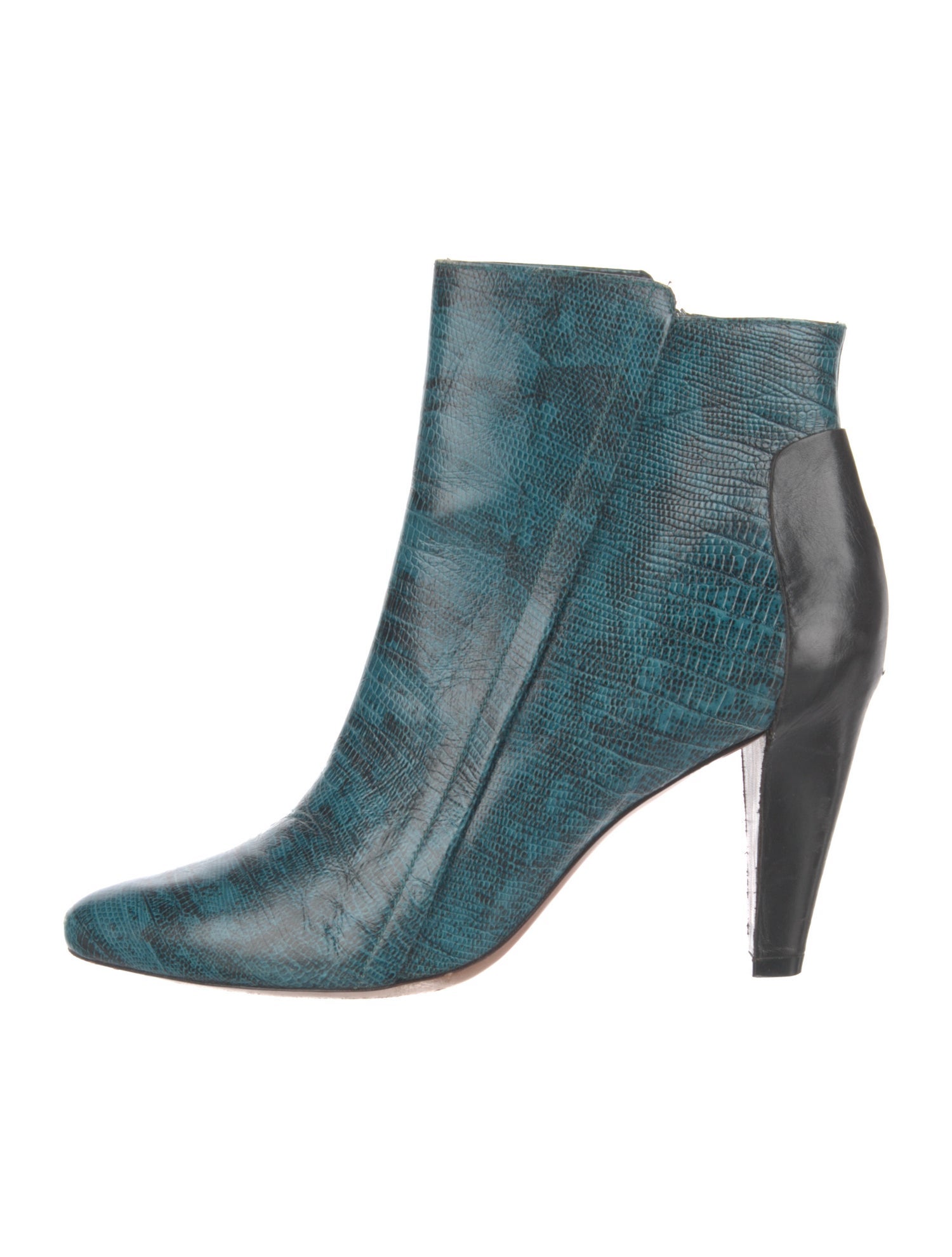 Derek Lam 10 Crosby Embossed Leather Animal Print Boots