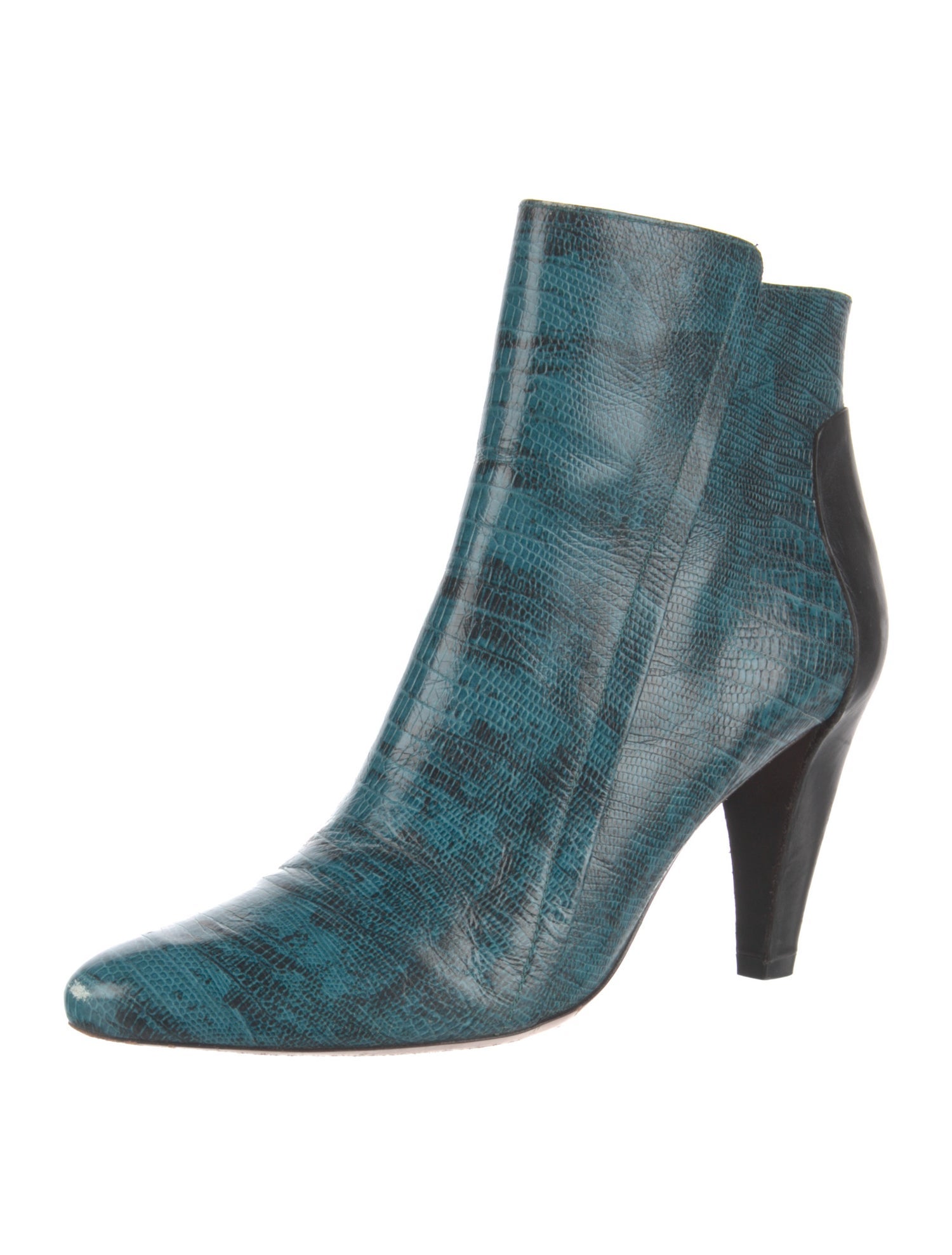 Derek Lam 10 Crosby Embossed Leather Animal Print Boots
