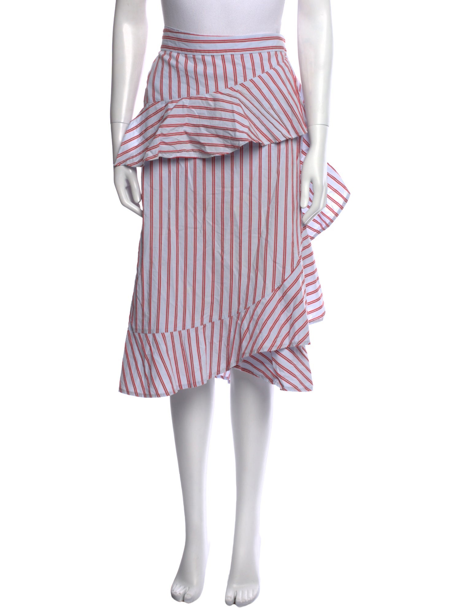 Derek Lam 10 Crosby Striped Knee-Length Skirt