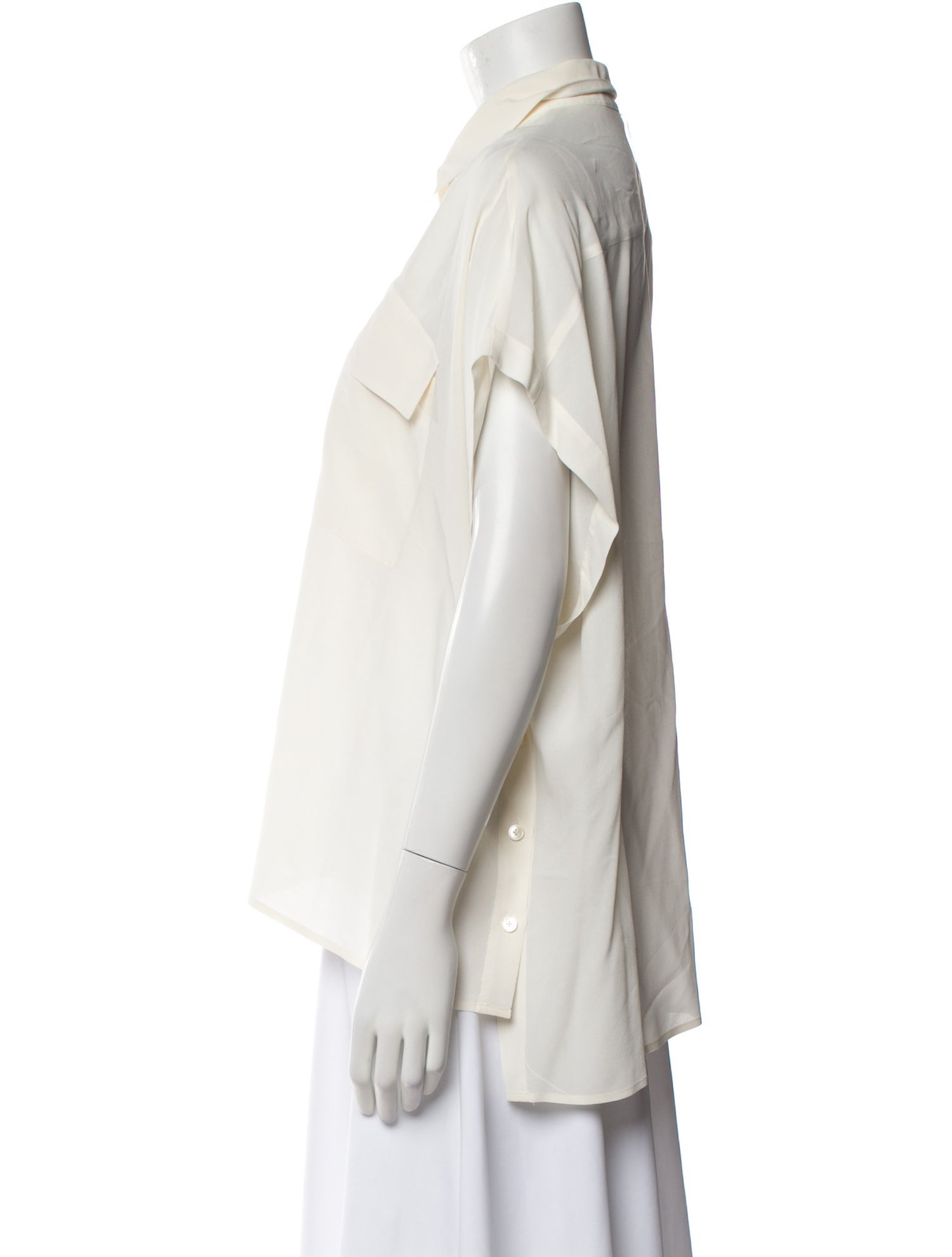 Derek Lam 10 Crosby Short Sleeve Button-Up Top