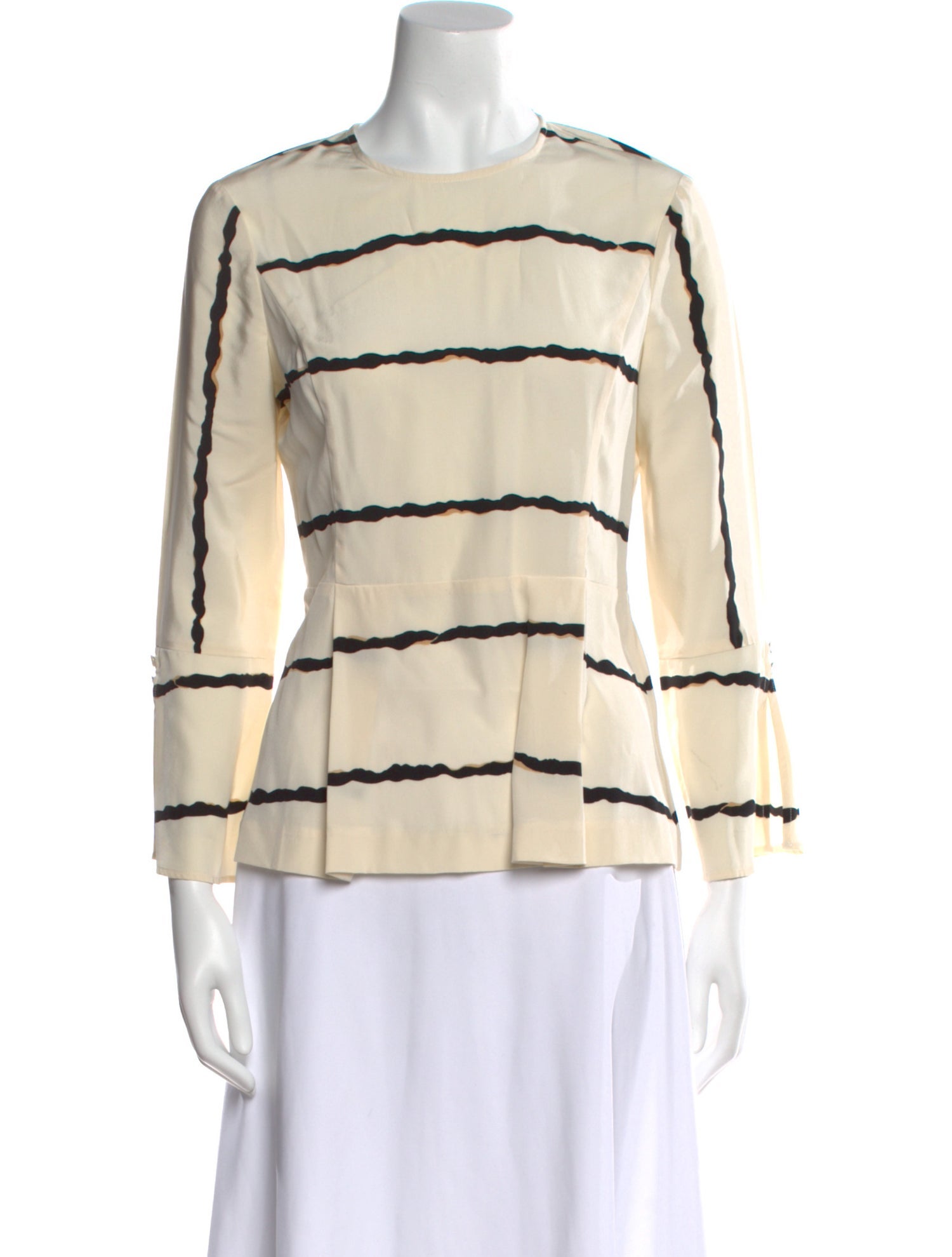 Derek Lam 10 Crosby Striped Crew Neck Blouse