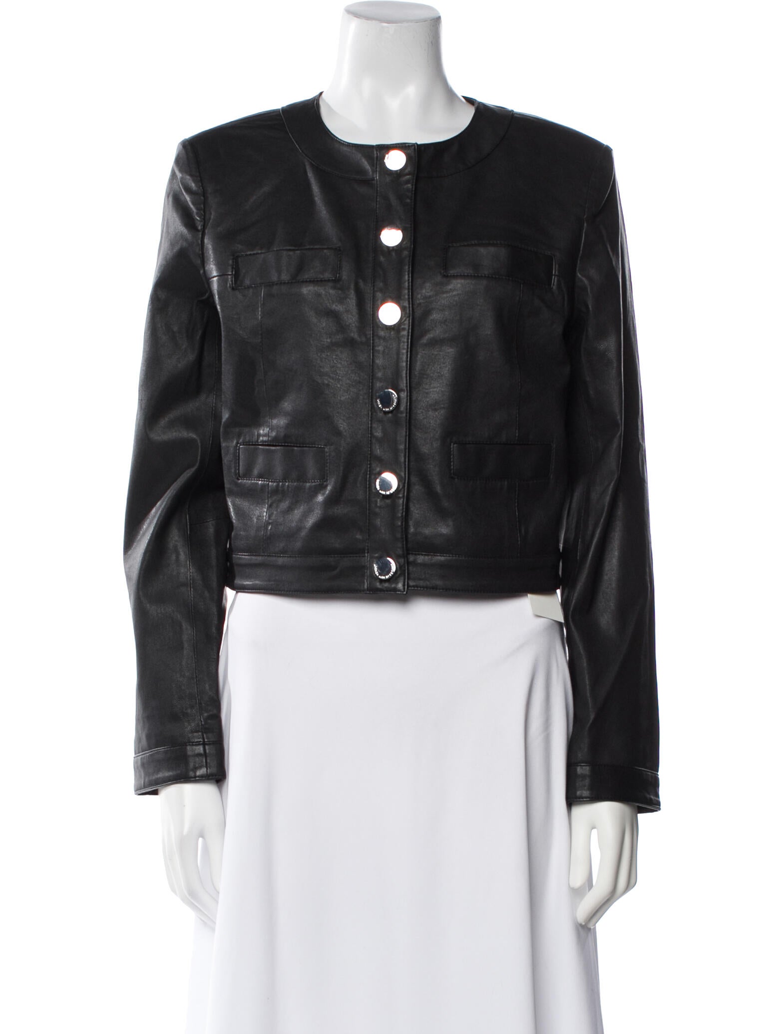 Derek Lam 10 Crosby Lamb Leather Biker Jacket