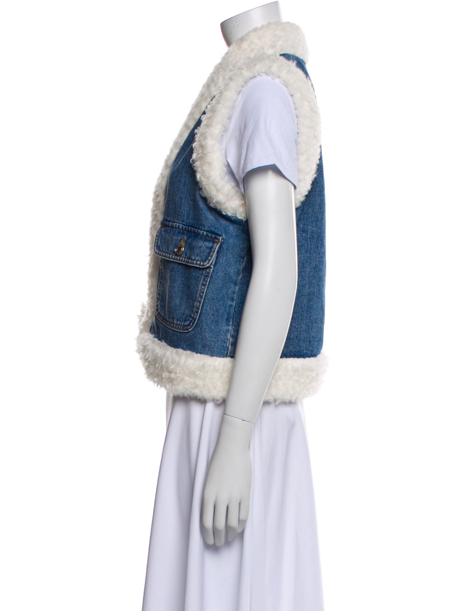 Derek Lam 10 Crosby Colorblock Pattern Vest