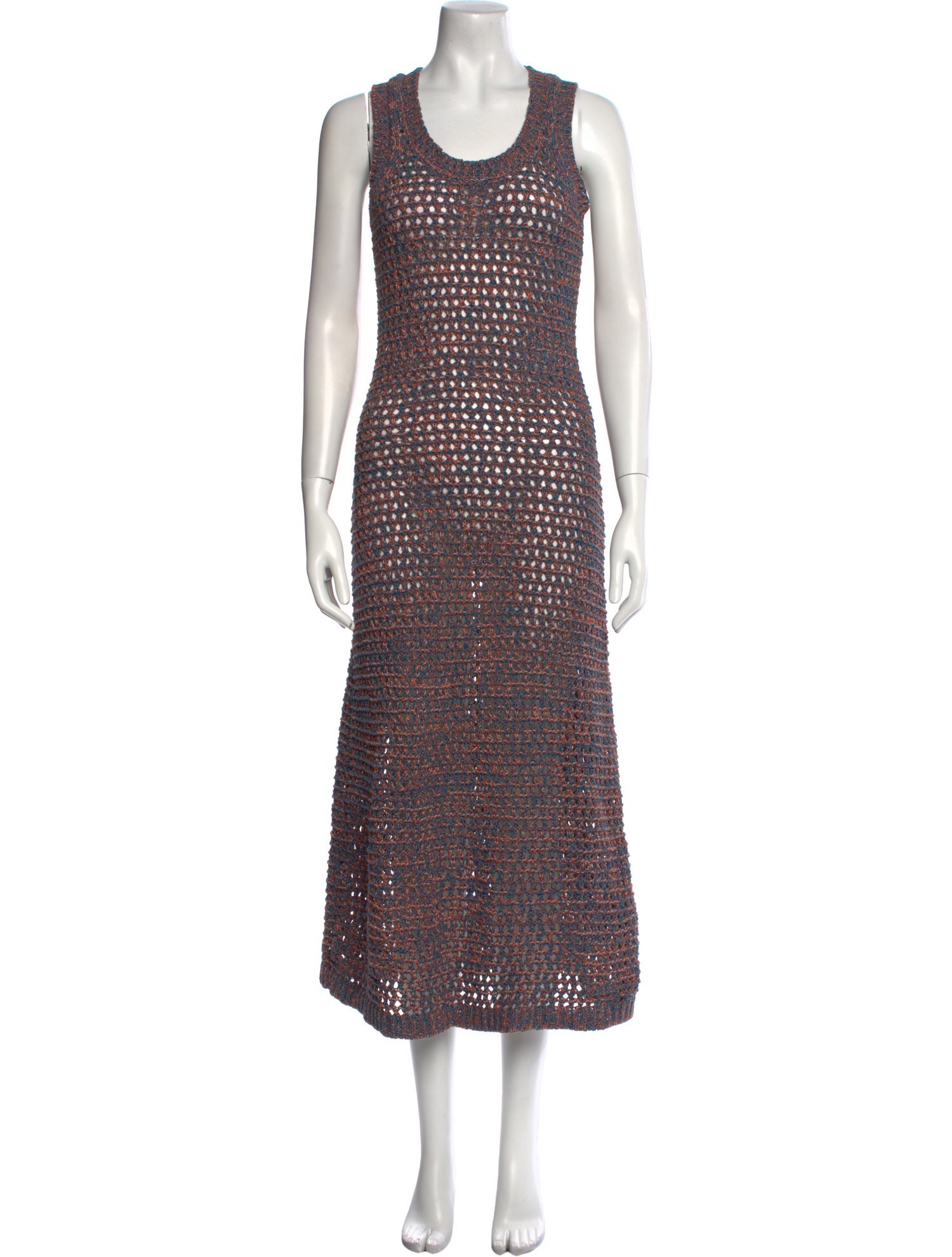 Derek Lam 10 Crosby Scoop Neck Midi Length Dress