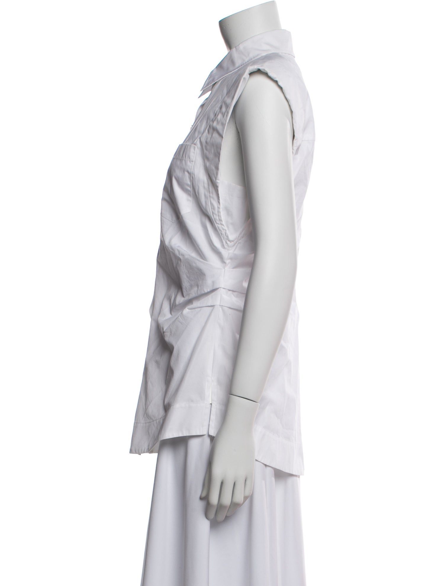 Derek Lam 10 Crosby Sleeveless Button-Up Top