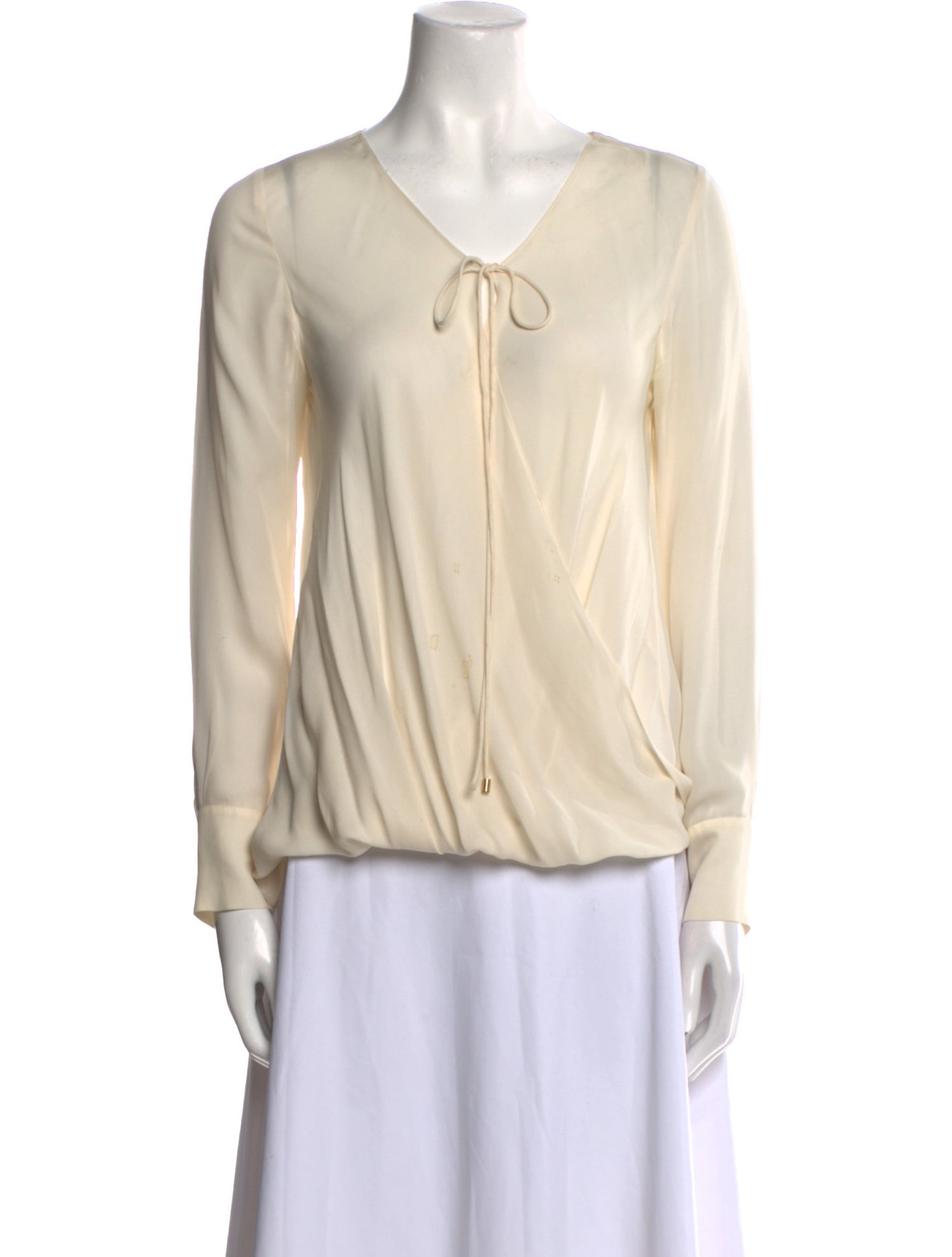 Derek Lam 10 Crosby Silk V-Neck Blouse