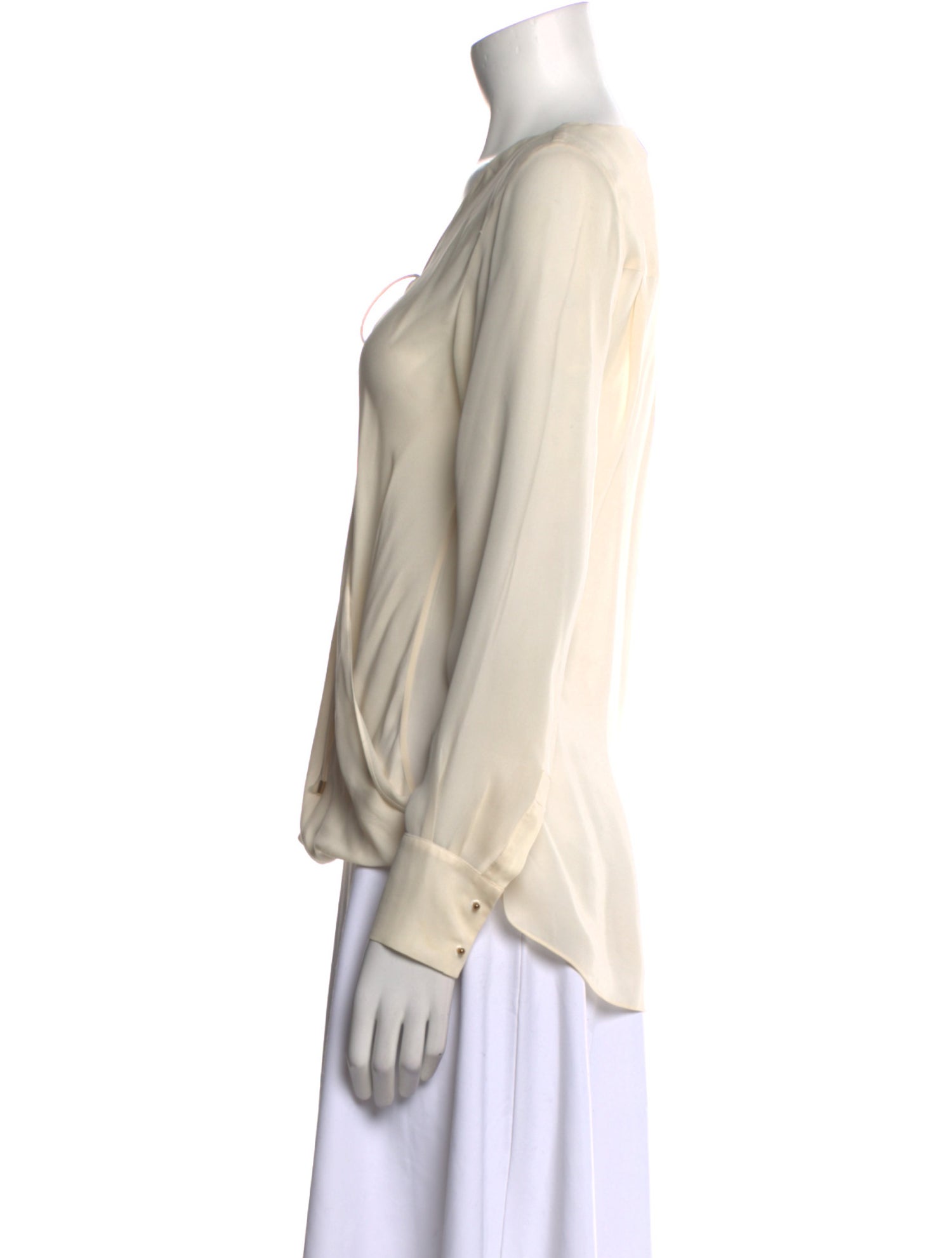 Derek Lam 10 Crosby Silk V-Neck Blouse