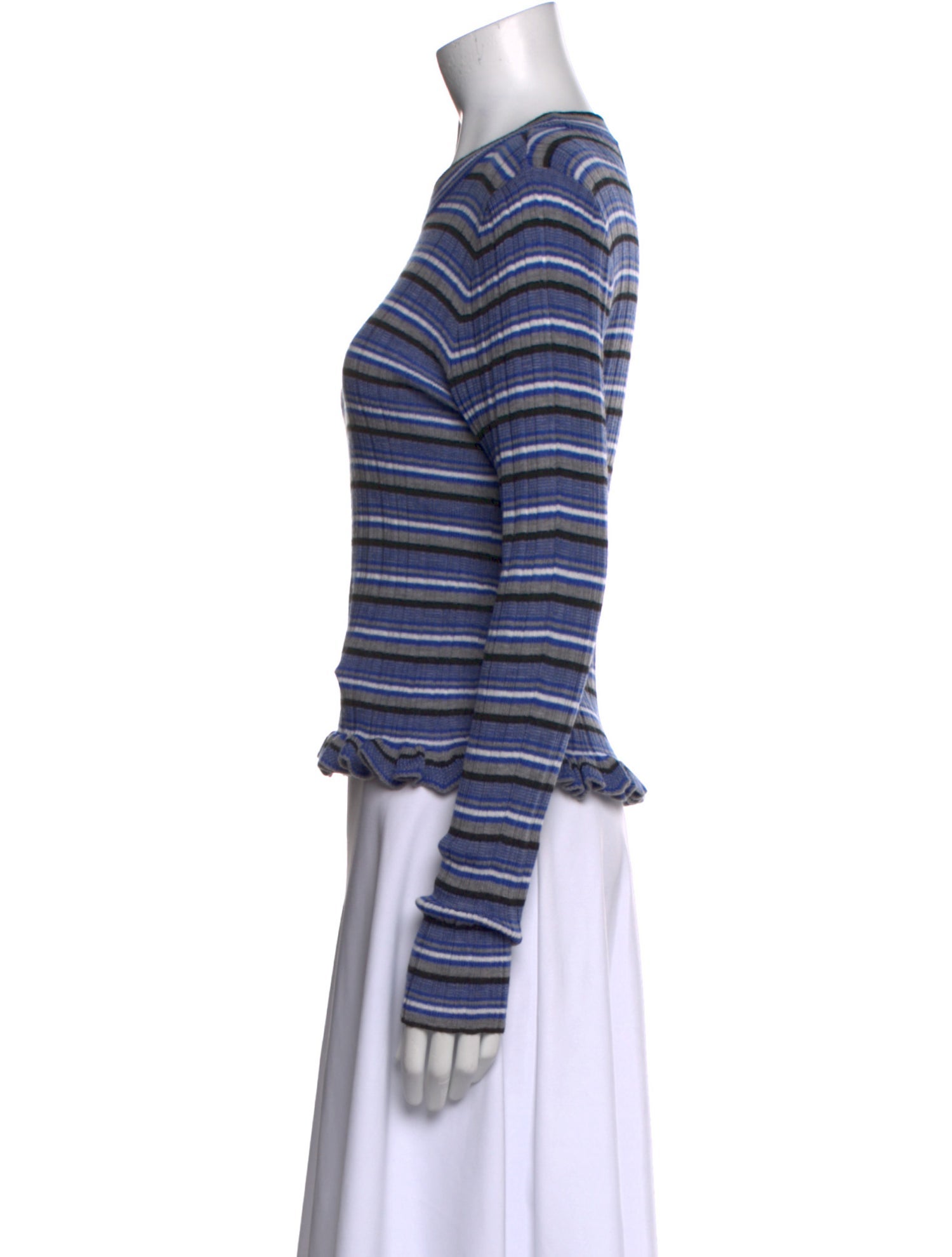 Derek Lam 10 Crosby Merino Wool Striped Top