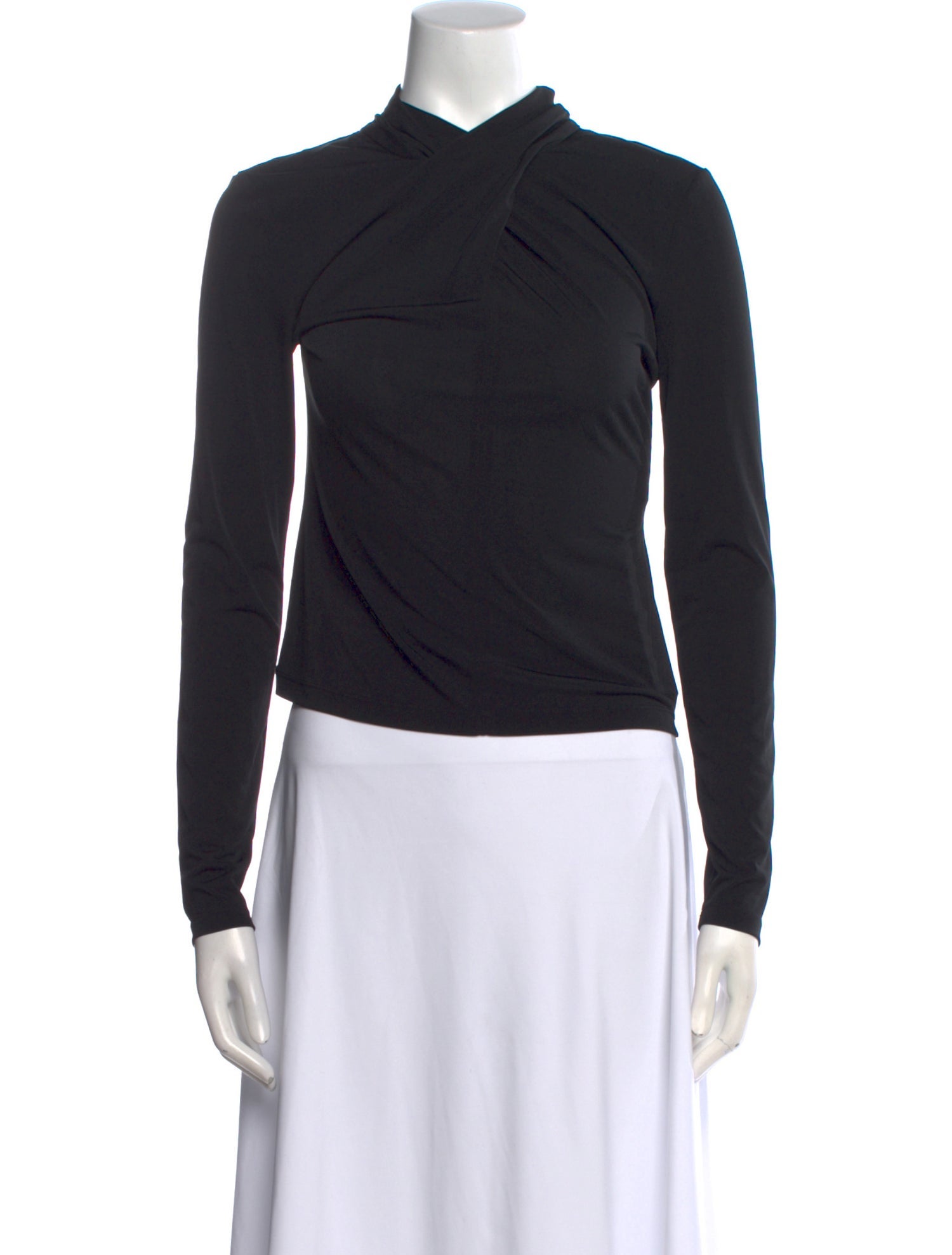 Derek Lam 10 Crosby Cowl Neck Long Sleeve Top