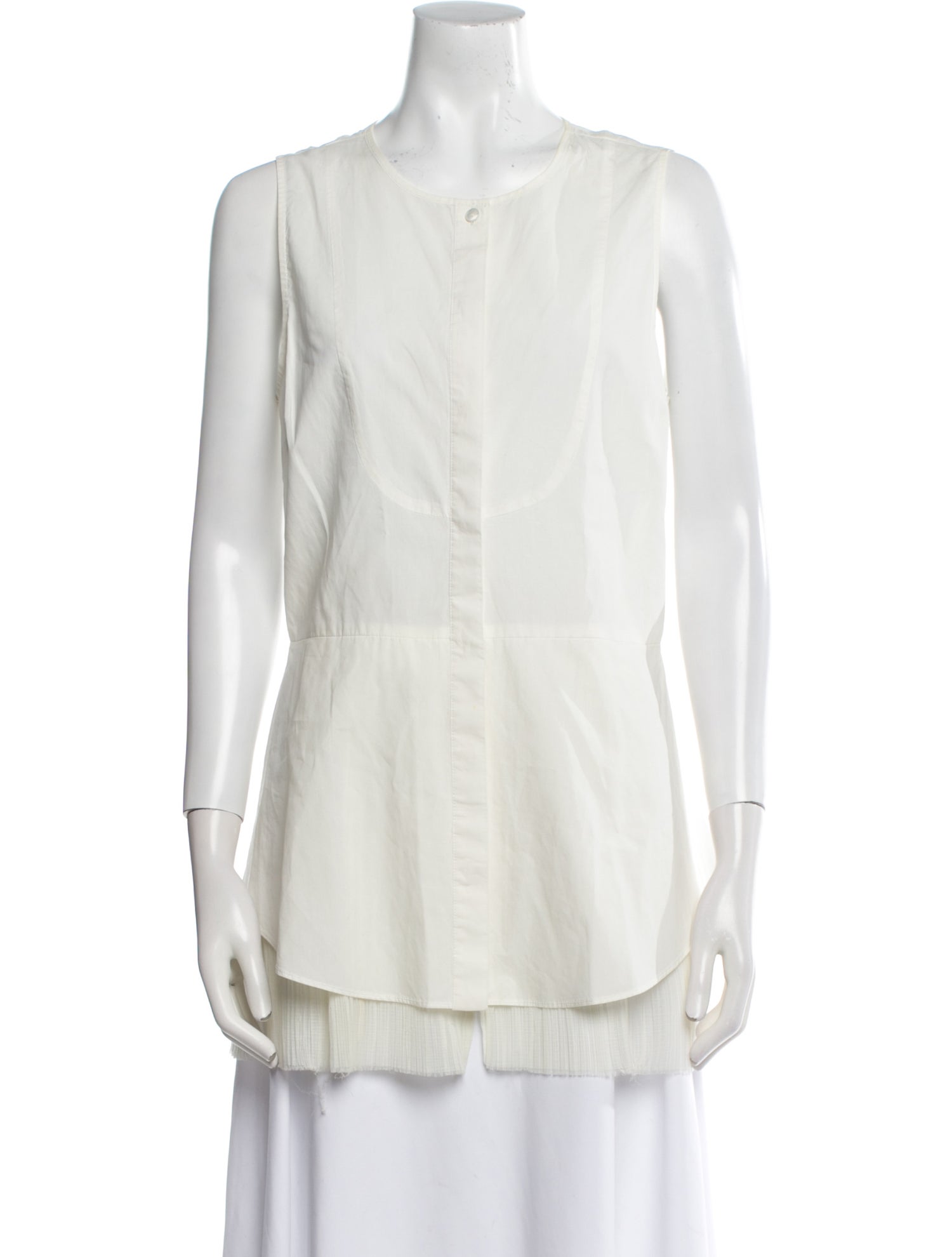 Derek Lam 10 Crosby Crew Neck Sleeveless Tunic