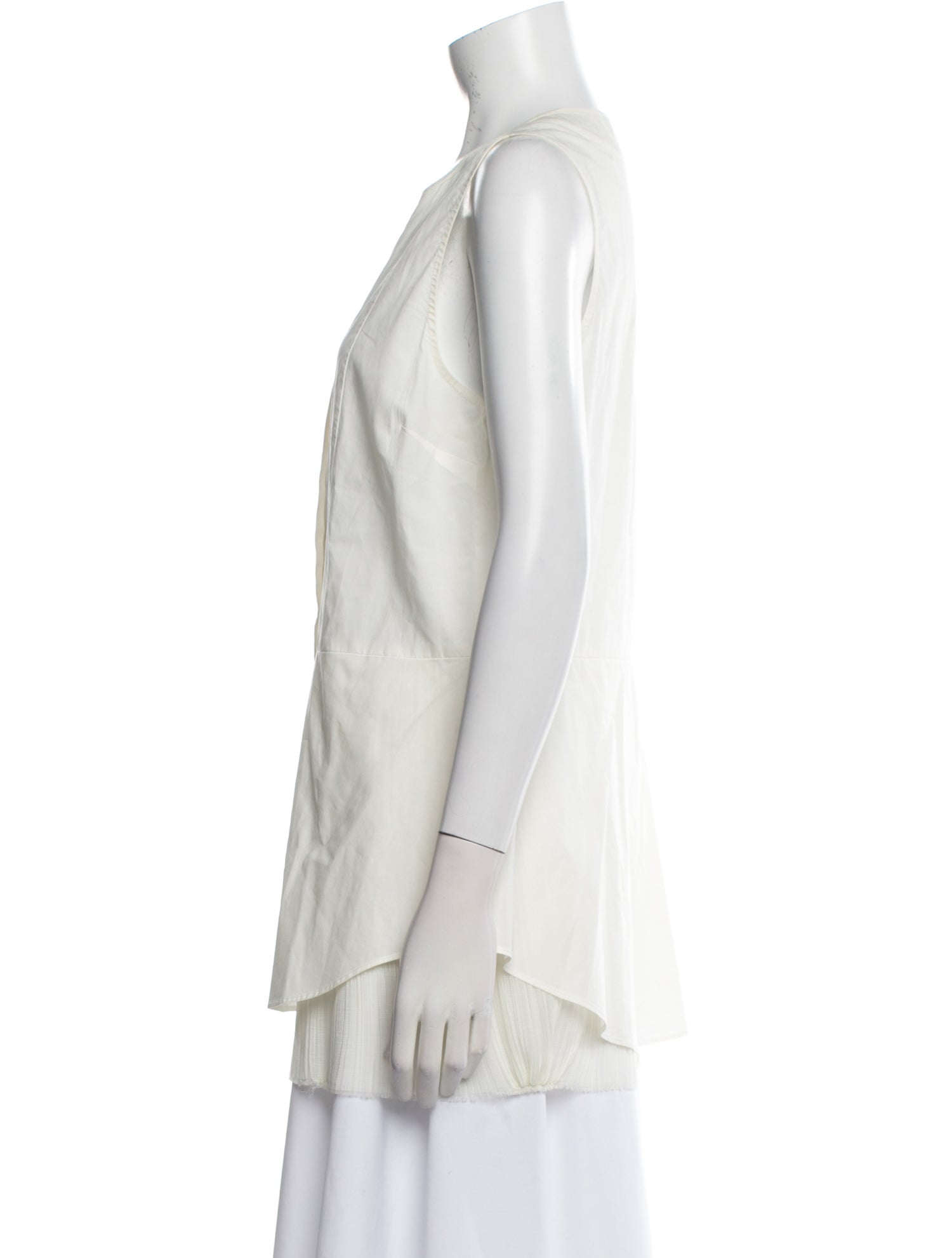 Derek Lam 10 Crosby Crew Neck Sleeveless Tunic
