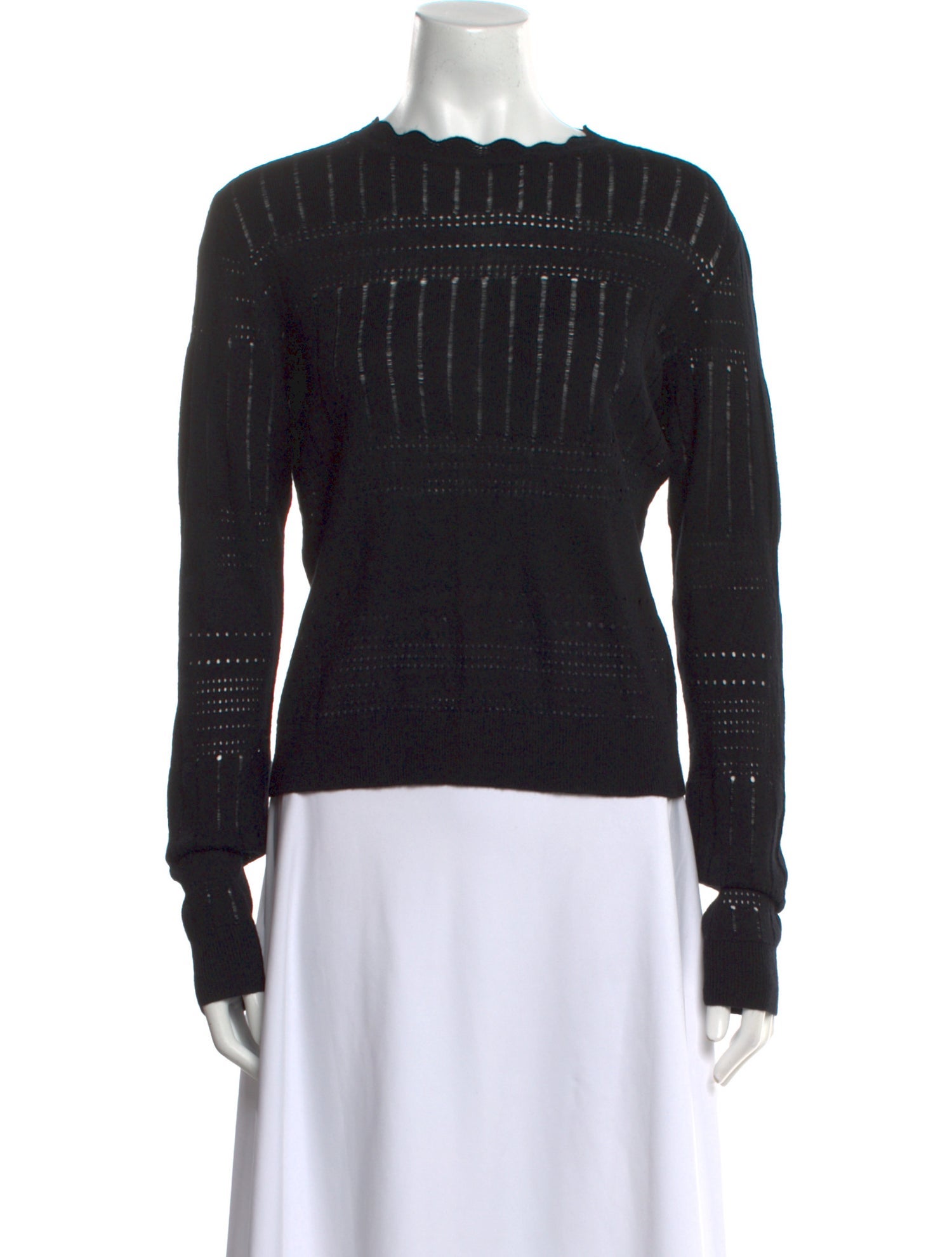 Derek Lam 10 Crosby Wool Bateau Neckline Top