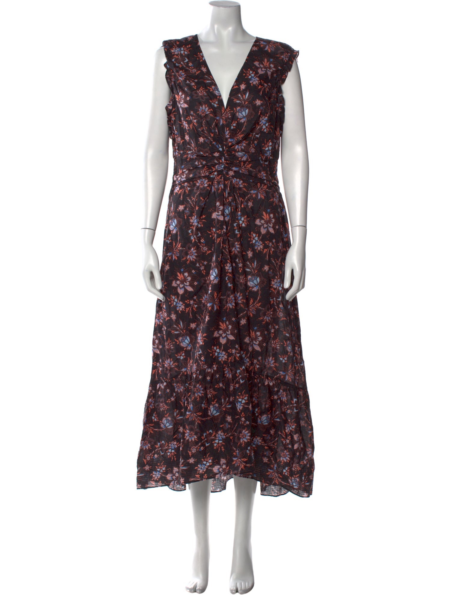 Derek Lam 10 Crosby Floral Print Long Dress
