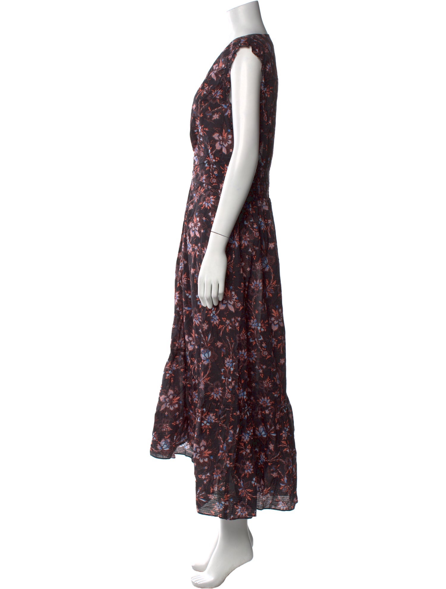 Derek Lam 10 Crosby Floral Print Long Dress
