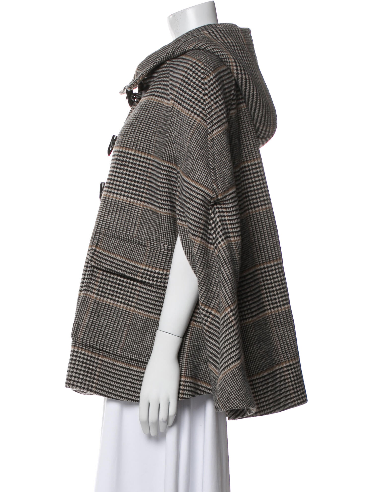 Derek Lam 10 Crosby Wool Houndstooth Print Coat w/ Tags