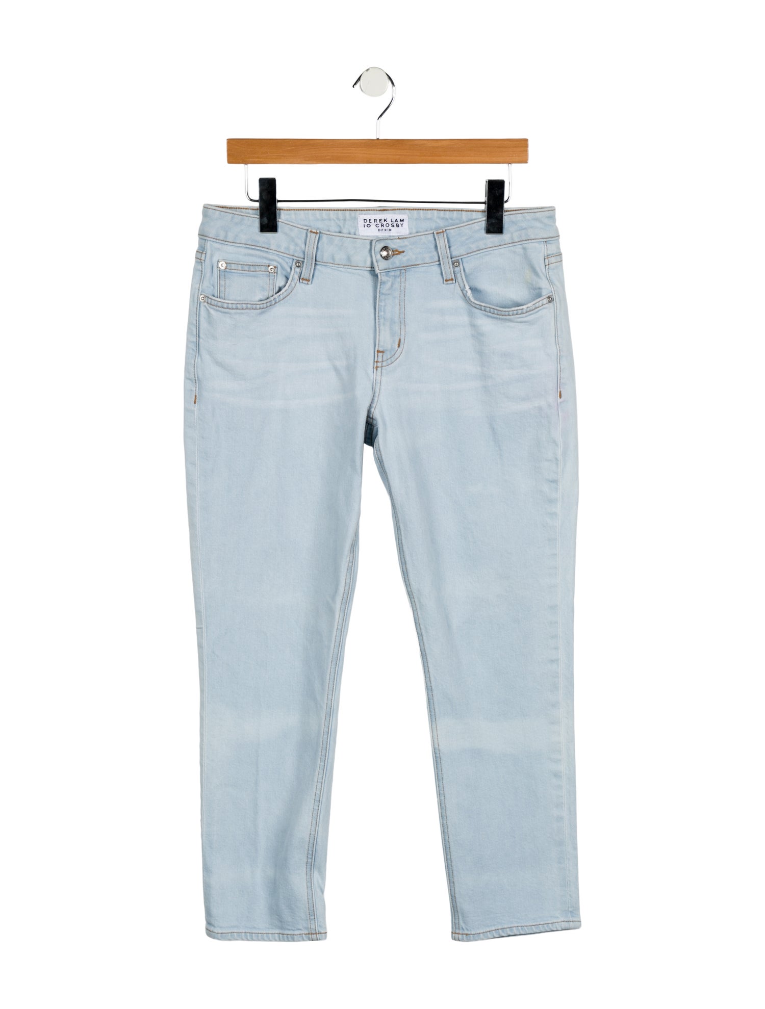 Derek Lam 10 Crosby Mid-Rise Straight Leg Jeans