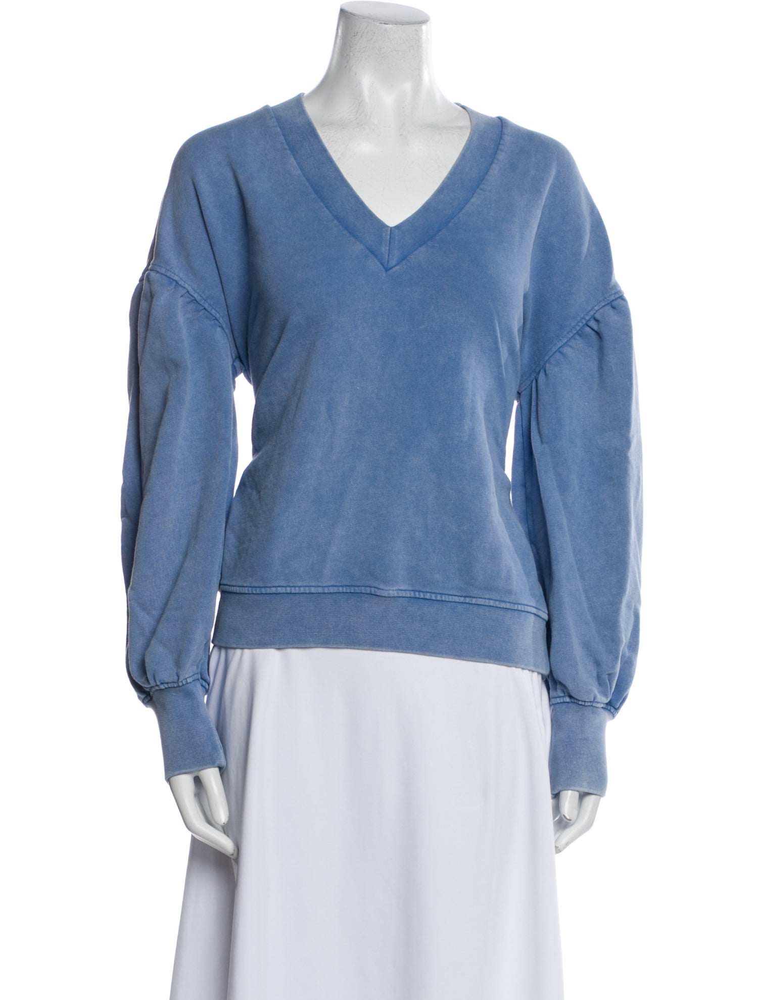 Derek Lam 10 Crosby V-Neck Long Sleeve Sweatshirt