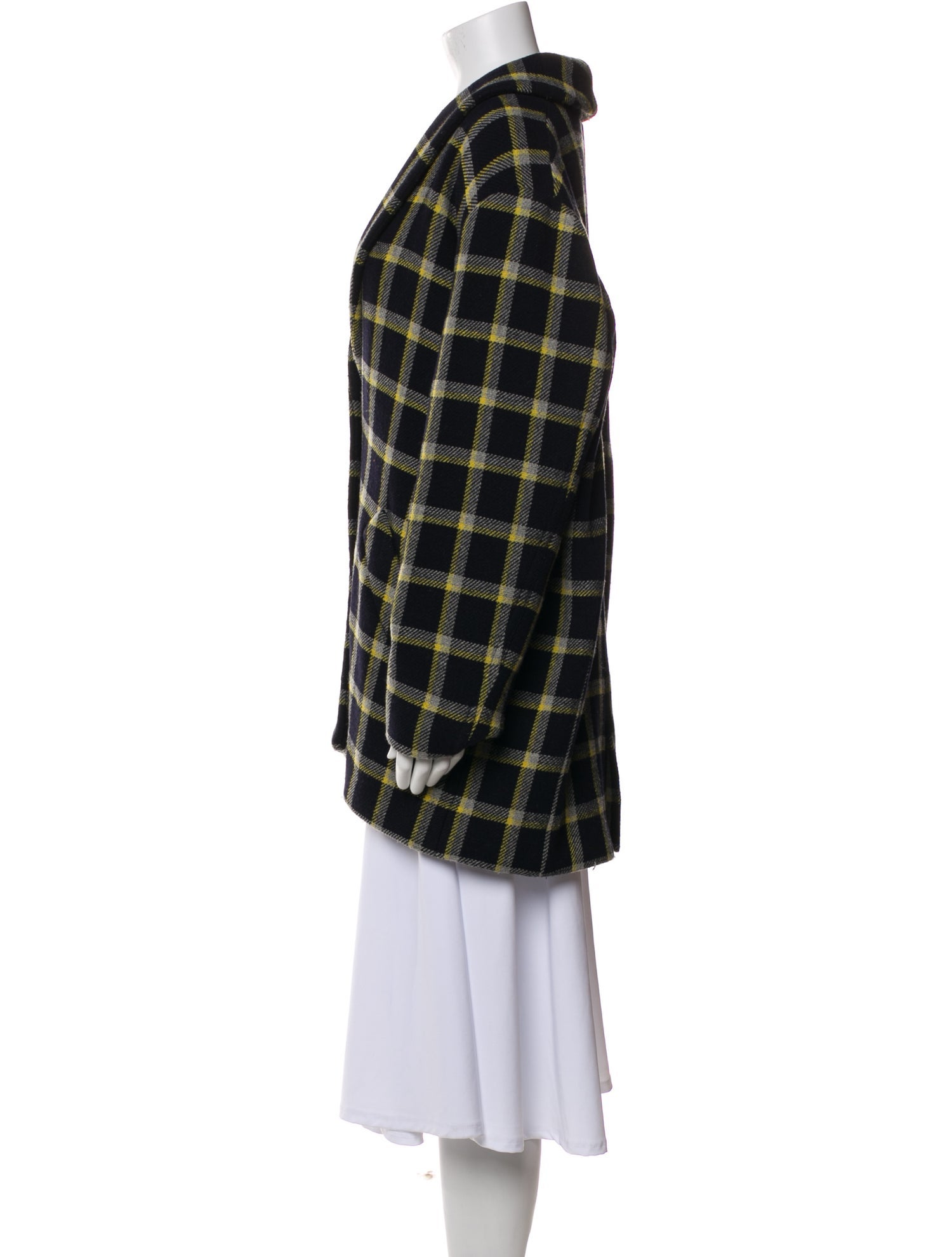 Derek Lam 10 Crosby Wool Plaid Print Blazer