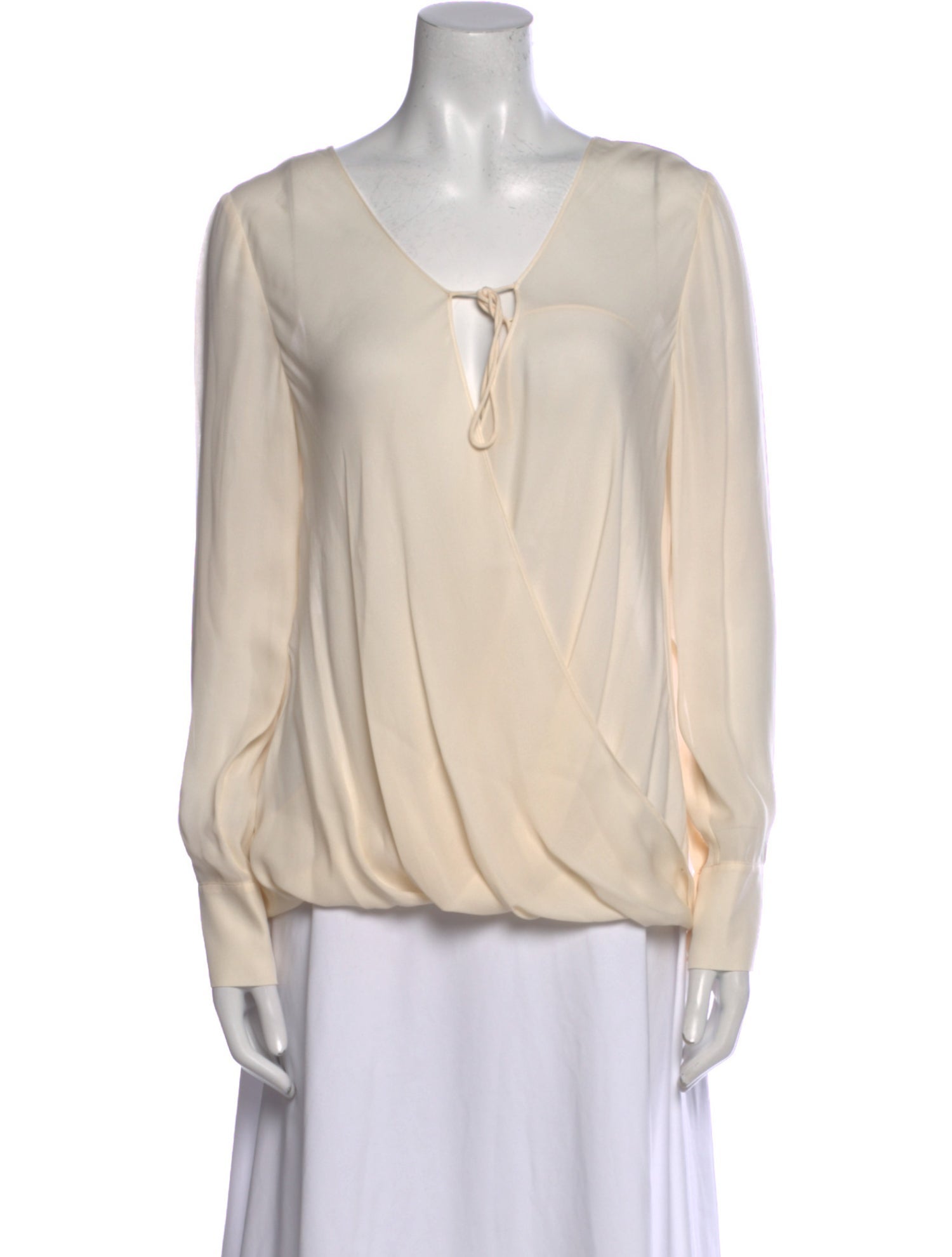 Derek Lam 10 Crosby Silk V-Neck Blouse