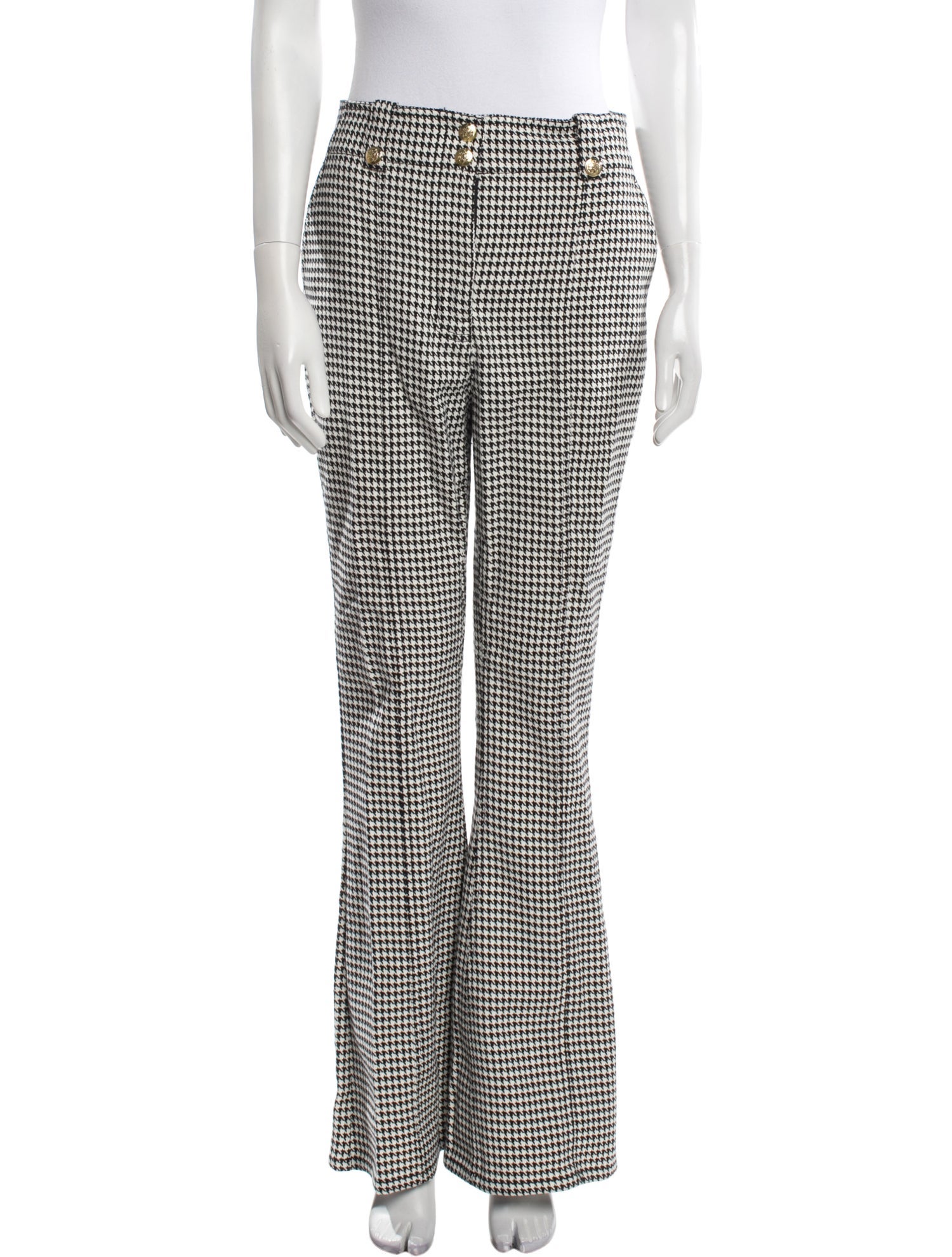 Derek Lam 10 Crosby Houndstooth Print Wide Leg Pants w/ Tags