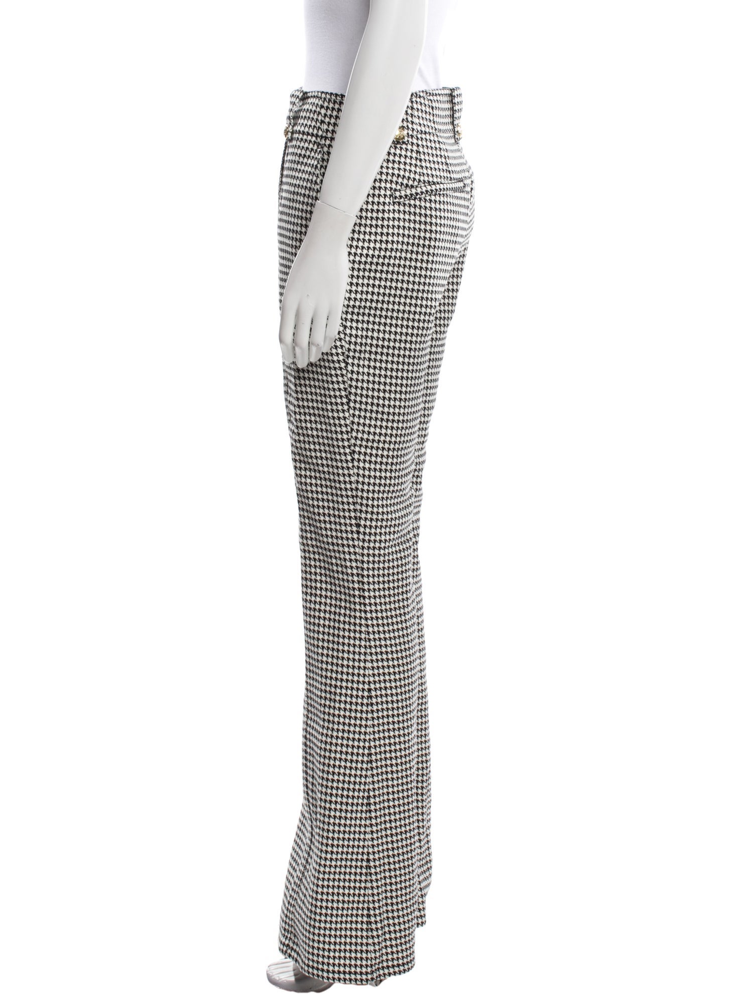 Derek Lam 10 Crosby Houndstooth Print Wide Leg Pants w/ Tags