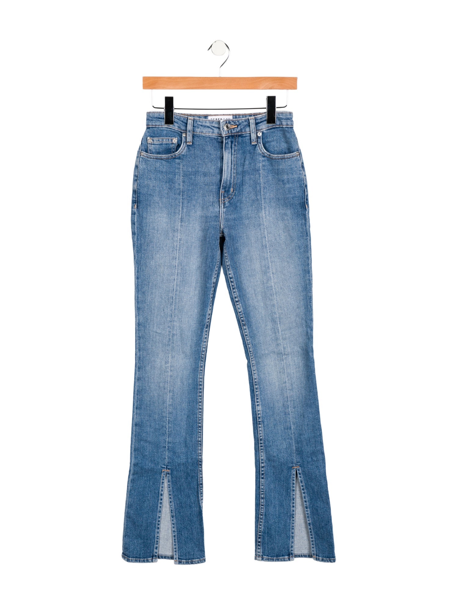 Derek Lam 10 Crosby Mid-Rise Straight Leg Jeans