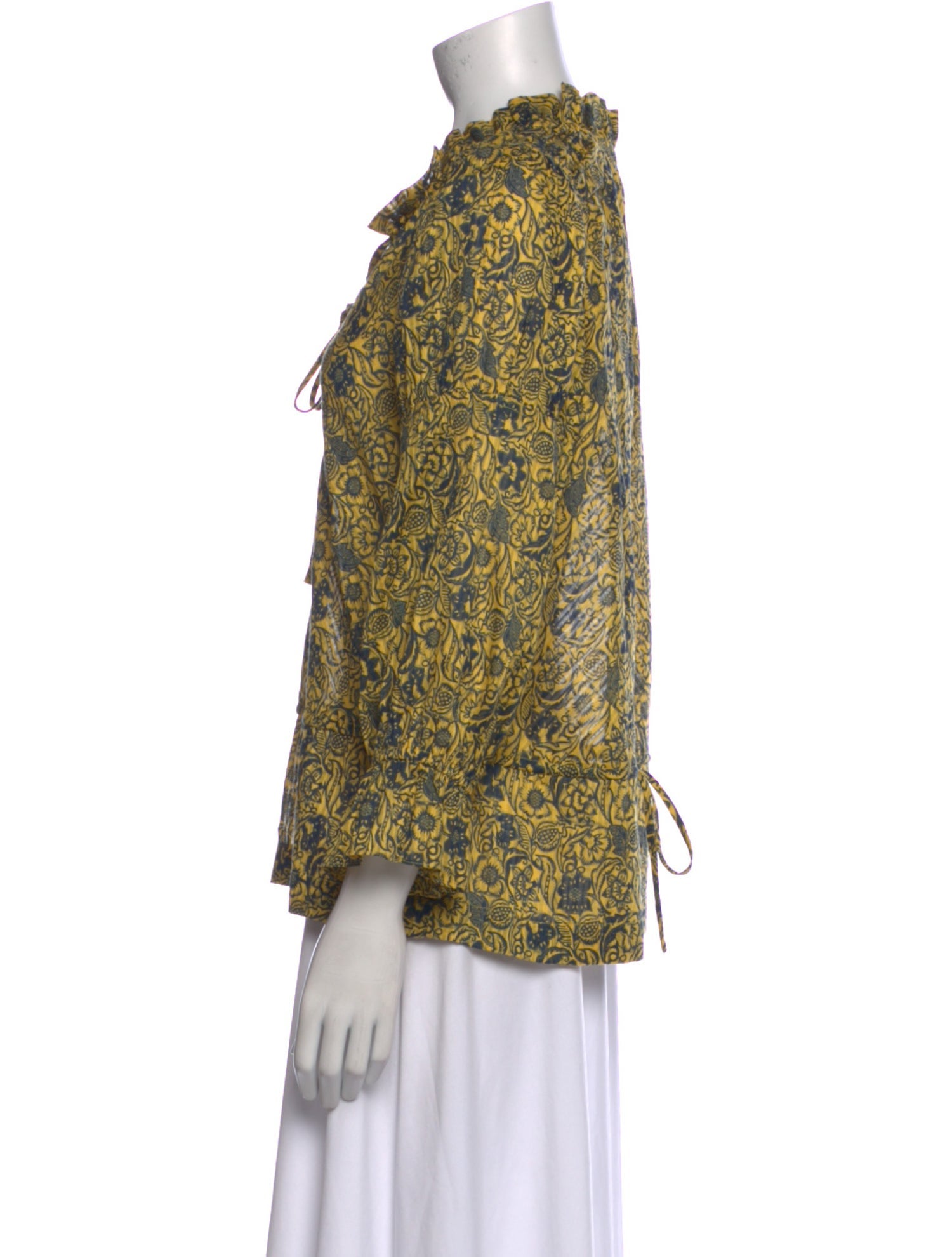 Derek Lam 10 Crosby Floral Print V-Neck Blouse