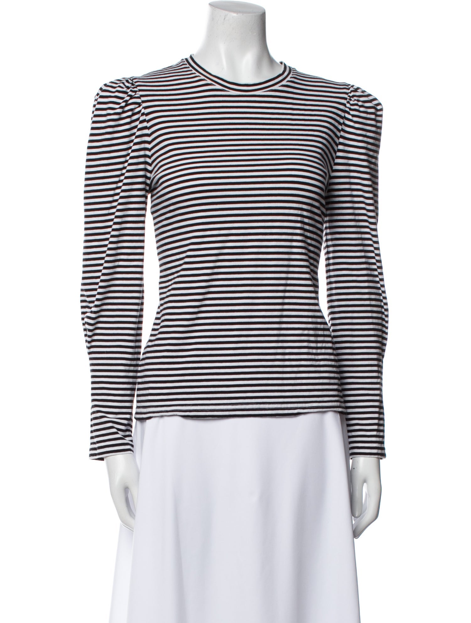 Derek Lam 10 Crosby Striped Crew Neck Top